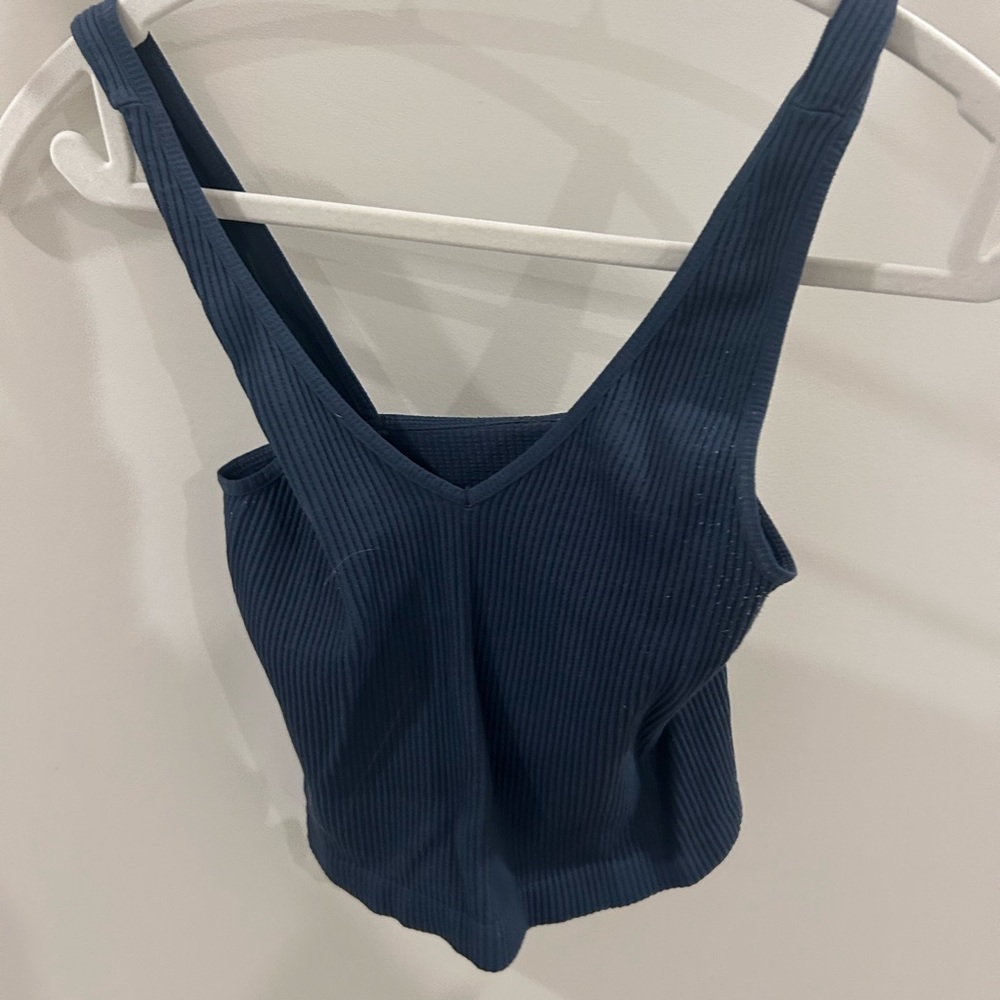 Dark Gray Ribbed Tank Top